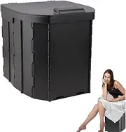 Portable Camping Toilet with Lid, Portable Potty for Adults, Portable Toilet, Foldable Camping Toilet .Give Away Five Garbage Bags, one Storage Bag, and Ten Packs of Curing Agent