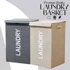 Laundry Basket Hamper with Lid Dirty Washing Clothes Storage Organiser Bin 57L