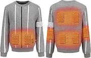 [KUMADAI] Womens Mens Heated Jacket USB Charging Heated Sweatshirt Electric Heating Pullover Washable Hunting Fishing Jacket
