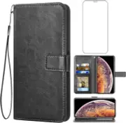 Compatible with iPhone Xs X 10 10s Wallet Tempered Glass Screen Protector