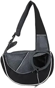 Pet Carrier Sling,pet Dog Sling Breathable mesh Hands-Free, Adjustable Shoulder Strap Messenger Handbag, Travel Tote Bag for Small Cats and Dogs