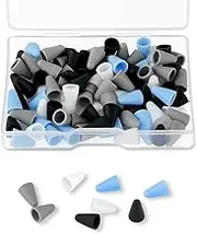 100 Pack Tips Cover, Pencil Nibs Writing Cover Silicone Nibs Caps Writing Protection Accessories Compatible with Apple Pencil 2nd Generation and 1st (Blue, Black, Grey, White)