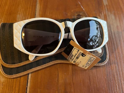 FENDI LADIES WHITE GEOMETRIC SUNGLASSES N.W.T. - VINTAGE - sale