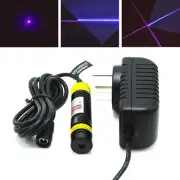 Violet/Blue 405nm 100mW Focusable Dot Line Cross Laser Diode Module 5V Adapter
