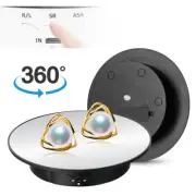 3 Speeds Electric 360° Rotating Display Stand Mirror Turntable for Photography