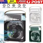 Mini Air Conditioner Portable Small 3 in 1 Cooling Fan Humidifier Desk USB Fan