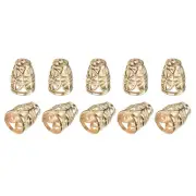 10Pcs 4.5mm Metal Bell Stopper Conical Cord Ends Lock Fastener Stopper, Gold