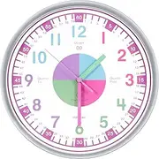 OWLCONIC Telling Time Teaching Clock for Kids Clock - Analog Clock for Kids Bedrooms Playroom Homeschool Decor, School Classroom Learning Clock, Educational Clocks for Kids Learning to Tell Time