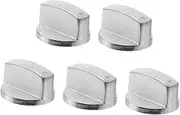 ORFOFE 5Pcs Alloy Stove Knobs Replacement Durable Knobs for Gas Stove and Cooktop Easy Installation Compatible with Oven Models Finish