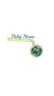 18ct Yellow Gold 2.5mm hydrothermal Emerald Nose Stud Ring pin bone ring