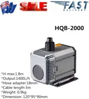 SUNSUN 1400L/H,24W Amphibious Pump Mute Function Submersible Pump For Fishbowl