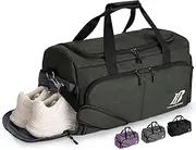 [BalladHome] Gym Bag for Men Women Sports Gym Bag with Shoe Compartment and Wet Pocket Gym Duffel Bag Travel Bag Training Bag Weekender Bag for Sport Fitness Travel