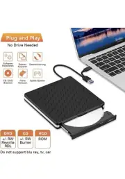 Portable Slim RW External Compact DVD Drive, DVD/CD ROM Rewriter Burner Usb 3.0