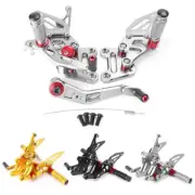 Motor Adjustable Aluminum Rearset Footpegs Footrest for SUZUKI GSXR1000 2017 18