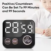 Magnetic Digital Kitchen Timer 99 Minute Countdown LED Alarm Study Work Timer