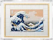 Acrylic Display Case for Lego 31208 Art Hokusai The Great Wave Figure Storage Box Dust Proof Glue Free