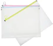 HOMSFOU 1set Plastic File Envelopes Transparent Document Folders Frosted and Edges Versatile File Pockets for Organization Office School 4pcs