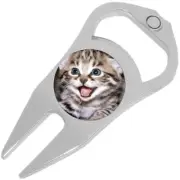 Kitty Cat Golf Ball Marker Divot Repair Tool Bottle Opener
