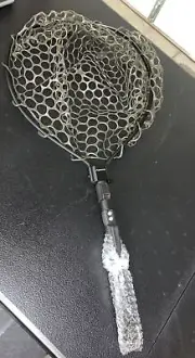 PLUSINNO Fly Fishing Net Fish Landing Net, Soft Rubber Catch Folding Fishing Net
