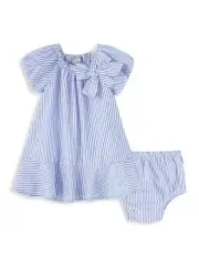 Habitual Kids Baby Girl's 2-Piece Striped Bow Dress & Bloomers Set Size 12M