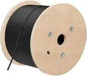 LEKVKM Cat8 Bulk Ethernet Cable 650FT Round S/FTP Outdoor&Indoor Heavy Duty High Speed Cat8 LAN Network Cable 40Gbps 2000Mhz Black