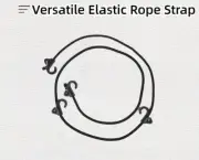 2Pcs Versatile Elastic Rope Straps with 4 Hooks for Folding Utility Wagon