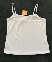 NONI B: Size: 14. Slinky CHIC WHITE Body Cami Singlet + Wide Adjustable Straps