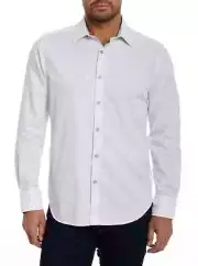Robert Graham Men's Highland Sport Shirt Long Sleeve Classic Fit White
