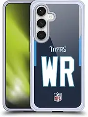Head Case Designs Officially Licensed NFL WR Navy Tennessee Titans Positions & Logo Gel Case [Military Grade Protection] Compatible with Samsung Galaxy S24 5G