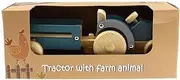 Kaper Kidz Wooden Tractor with Sheep Dog
