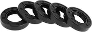 X AUTOHAUX Universal Oil Seal TC Double Lip W Steel Spring Seal Ring Rotary Shaft Seal 18x32x7mm High Pressure NBR Rubber Black 5 Pcs