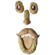 Outdoor Fun Courtyard Art Garden Tree Bark Grimace Face Decoration Decoration