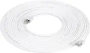 Amazon Basics RJ45 Cat 7 High-Speed Gigabit Ethernet Patch Internet Cable, 10Gbps, 600MHz - White, 15.2m