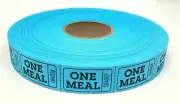 One Meal Numbered Roll Tickets - Roll of 2000 (4 COLORS AVAILABLE)