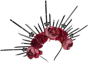 [GAROZATION] Floral Headband for Women Gothic Design Comfortable Goddess Headpiece Party Headband
