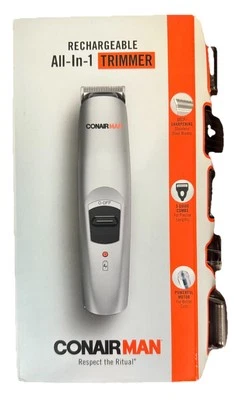 Conair ConairMan Beard And Mustache Trimmer All-In-1 Self Sharpen Blade NIP