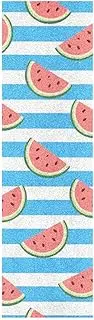 Amooorous Blue White Striped Fruit Watermelon Decorative Grip Tape for Skateboards with Design Anti Slip Scooter Grip Tape Anti Slip Cruiser Skateboard Grip Tape 33×9 Inch