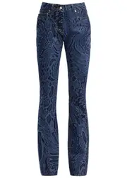 Mugler Python-print Flared Jeans - Blue - 38 (UK10 / S) 38 (UK10 / S)