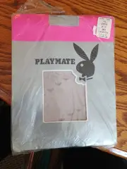 Playboy Playmate Textured Thigh High Stockings Grey Size B