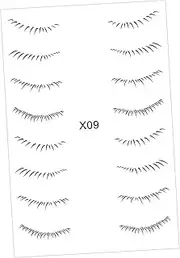 koolsoo False Eyelashes Stickers, Lower Eyelash Stickers, Disposable Patch, Realistic DIY Transfer Lashes Decals for Women Girls