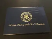 History of Us Presidents Coins Folder and 5 Coins Reader's Digest 1997