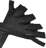 7" - 60" Long Pull Handbag Zippers YKK #4.5 Color 580 Black (5 Zippers/pack) - Select Length (Length 18 inches)