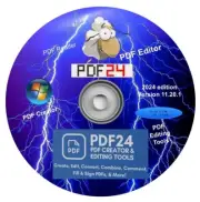 PDF 24 ~ PDF Editor Software ~ Create Read Convert Edit Tools for Windows on CD