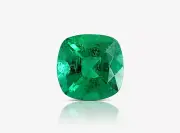 1 Carat Natural Loose Emerald, Vivid Green Cushion, GRS Certified Precious Stone