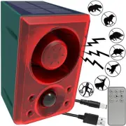 Solar Motion Sensor Alarm Outdoor - 130db Sound Security Siren Light with Rem...