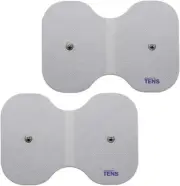 Premium Quality Omron Compatible TENS Electrode Pads, 1 Pair (2 Butterfly Pads)