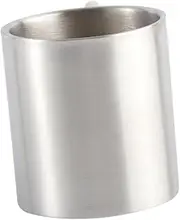 GOOHOCHY Aluminium Alloy Camping Cup Durable Metal Mug with Double Insulation for Lightweight Design with Carabiner for Hiking Climbing and Travel Silver