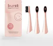 BURST Replacement Heads for Curve Sonic Electric Toothbrush (3 Pack/Rose Gold)