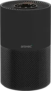 AROVEC Air Purifier True HEPA Active Carbon Filter, 53m2, Air Cleaner, for Home, Bedroom, Removes 99.97% Airborne Contaminants, Germs, Smoke, Dust, Pollen, Odours, Quiet Sleep Mode, Black