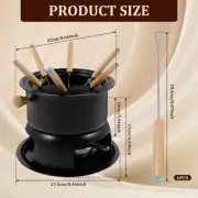 Fondue Melting Pot Kit Stainless Steel Even Heating Fondue Maker for guWpv